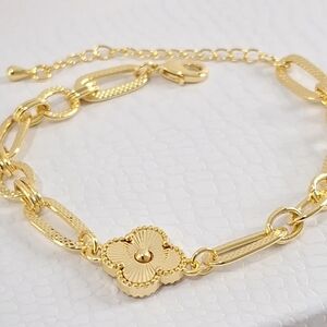 14kt Gold-filled Double Sided Clover bracelet